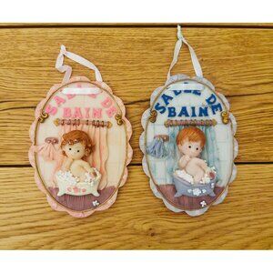 Vintage Bathroom Signs